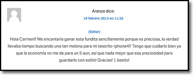 Ganadora sorteo MobileFun