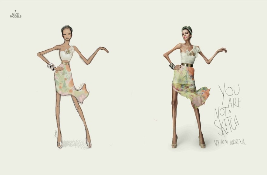 No eres un dibujo No a la anorexia