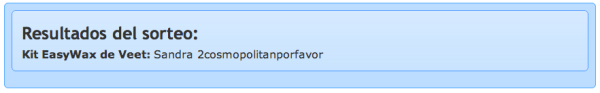 Ganadora sorteo EasyWax