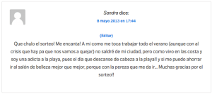 Comentario de Sandra