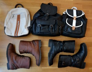 Mis botas y mochilas