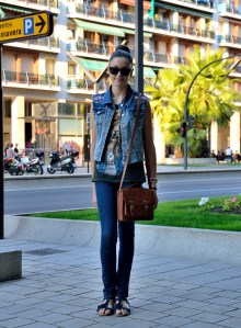 Street Style denim vest