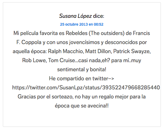 Ganadora manta y peli