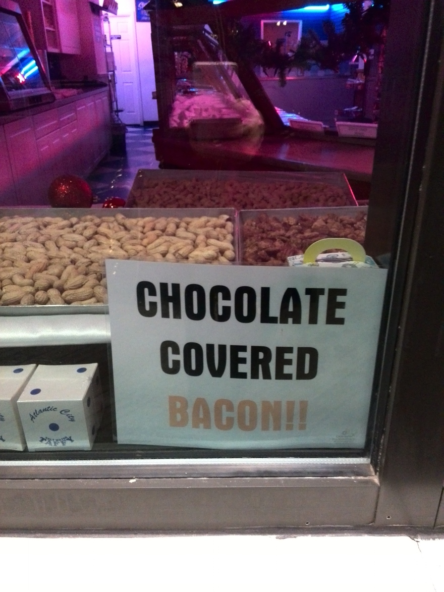 Bacon cubierto de chocolate