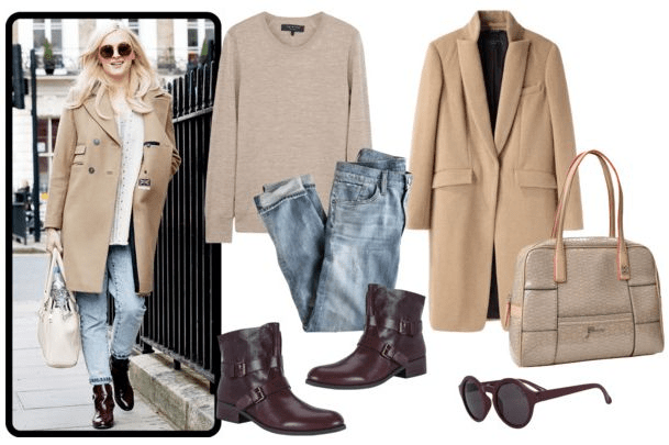 Fearne Cotton abrigo camel