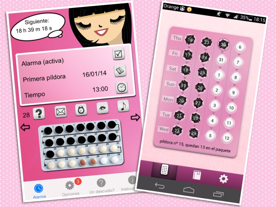 iPhone Android apps para no olvidar la pildora