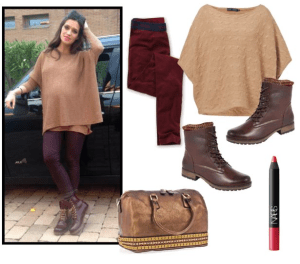 Sara Carbonero pantalones burdeos