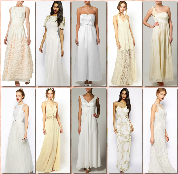 Vestidos largos de novia para presupuestos low cost