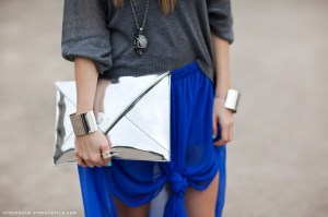 Street style bolsos metalizados