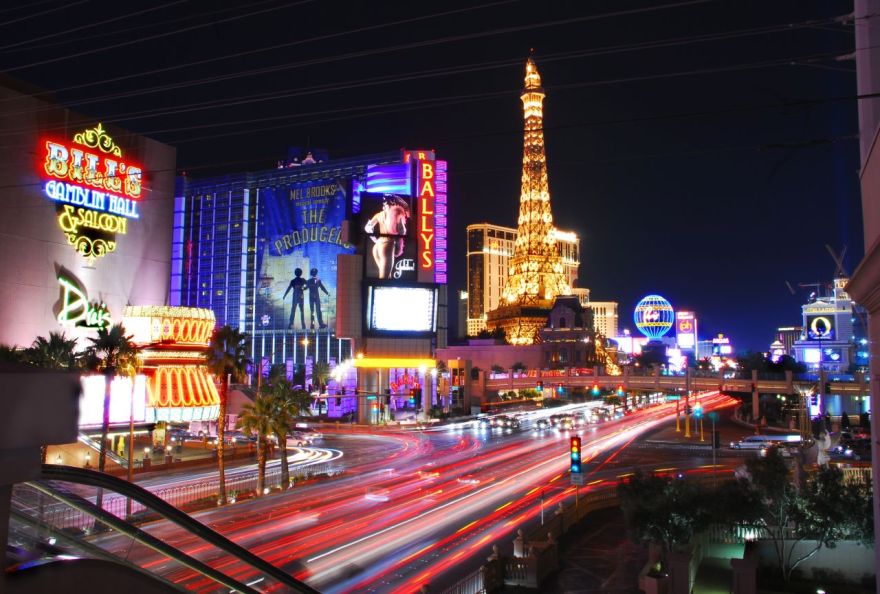 Las Vegas vista nocturna del Strip