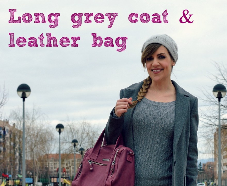 Look abrigo gris largo