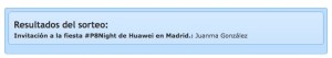 Ganador sorteo #P8Night