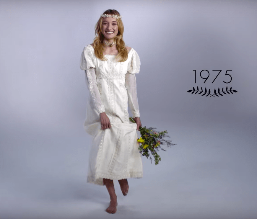 Vestido de novia años 70