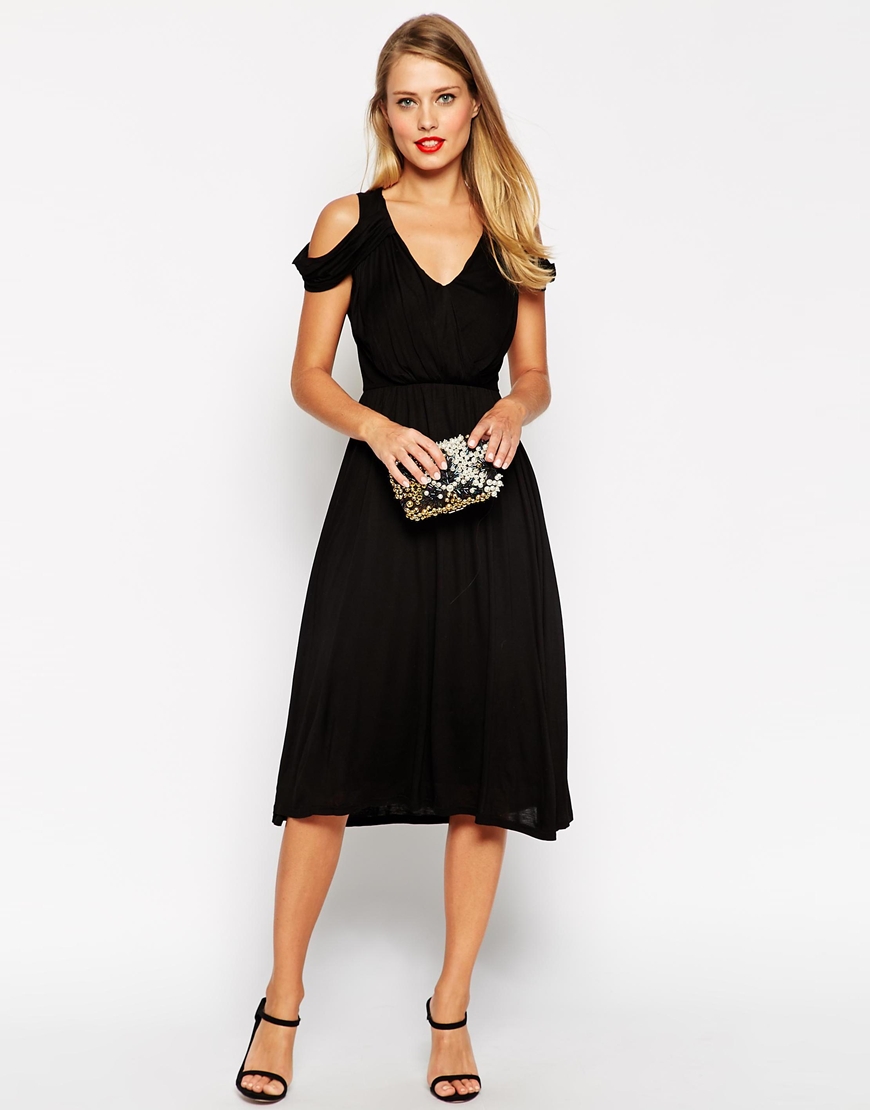 Minivestido cruzado drapeado de ASOS 01