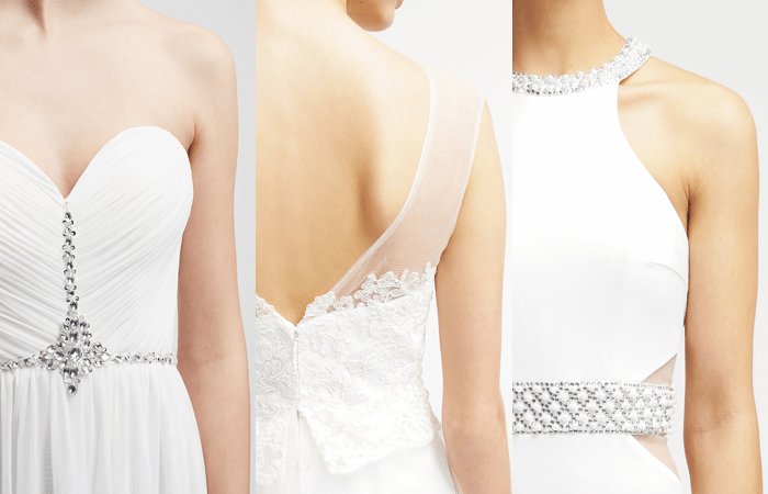 Vestidos de novia low cost de Zalando detalles