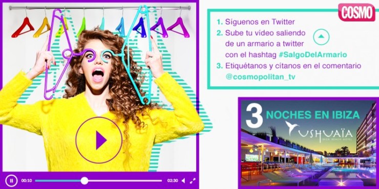 Concurso Cosmo Sal del armario en Twitter