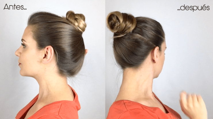 Truco para hacer moños altos