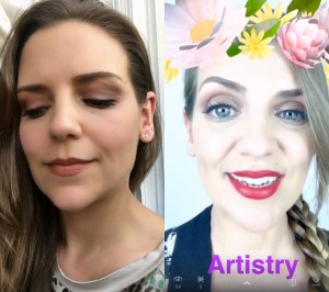 Usando sombras de ojos de Artistry Signature