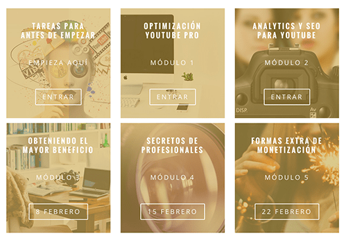 Módulos Youtube Pro Ximena de la Serna